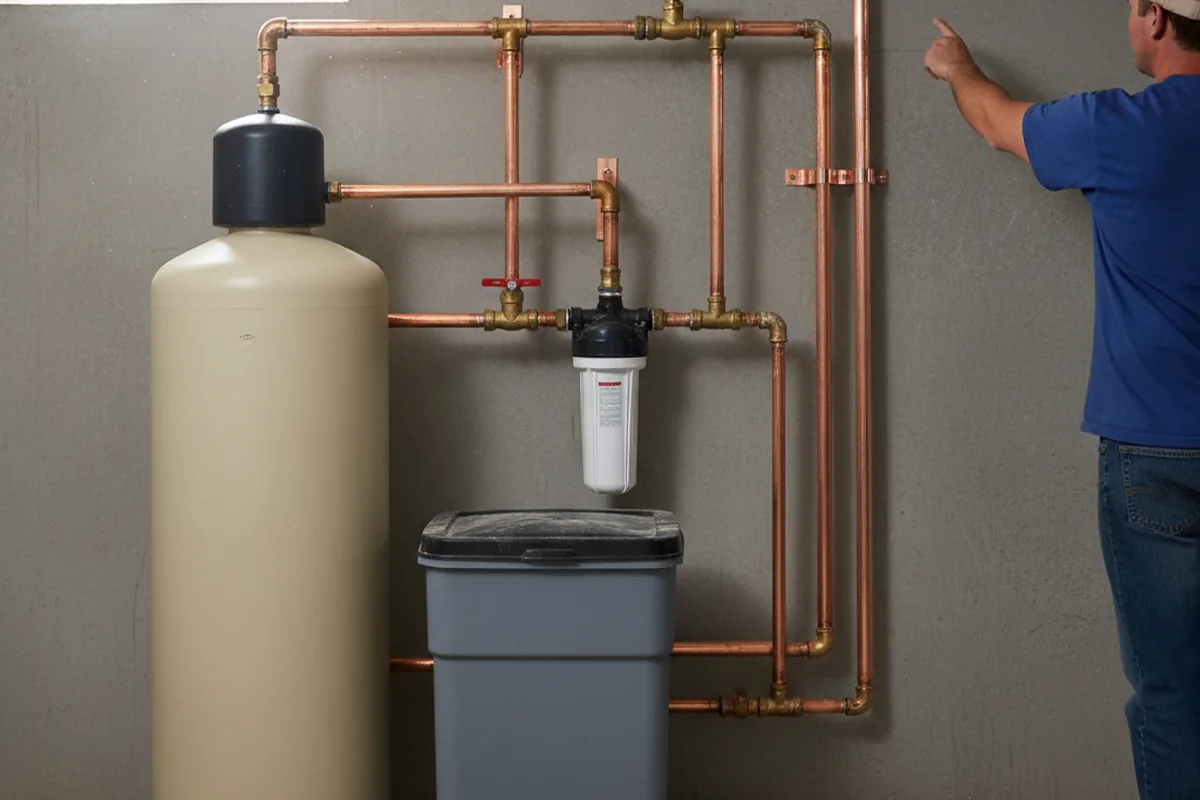 Whole-house water treatment system installed in Slick